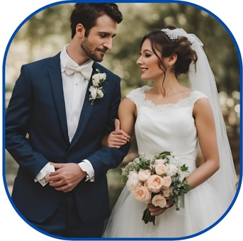 Wedding photo with original phone